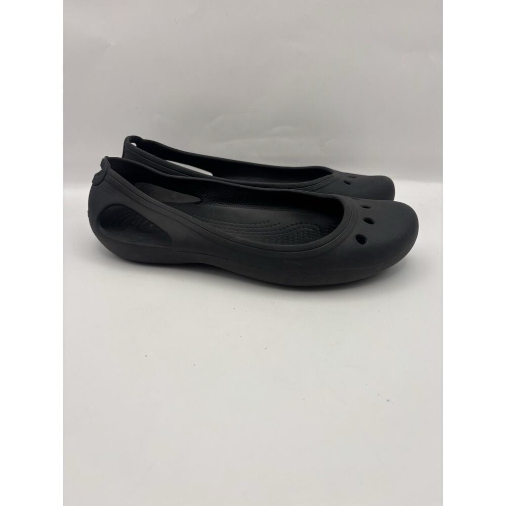 Crocs Kadee Black Rubber Flats Women Size 7